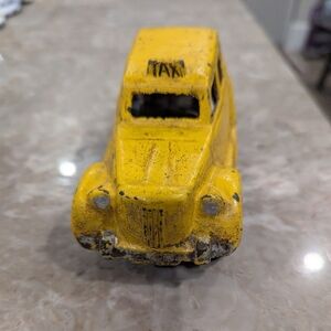 Vintage Yellow Taxi Car Model